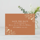 ネイビーブルーとテラコッタの結婚式Save The Date セーブザデート (スタンド正面)