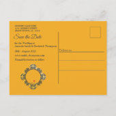 ネイビーブルーとバイオレットとマンダラスアナウンチ金ゴールド 案内ポストカード (裏面)