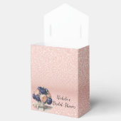 ネイビーブルーとバラ金ゴールドフローラブライダルシャワー フェイバーボックス (オープン)