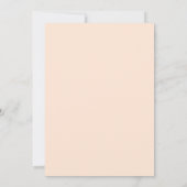 ネイビーブルーとバーントオレンジのビビッドな秋の結婚式 招待状 (裏面)