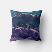 ネイビーブルーとパープルのグリッター海ゲート クッション (裏面)