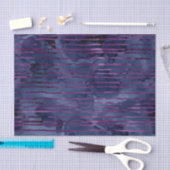 ネイビーブルーとパープルのパタストライプのーン 薄葉紙 (クラフト)