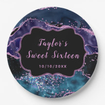 ネイビーブルーとパープルの海アゲートSweet sixteen