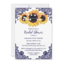 ネイビーブルーとヒマワリブライダル