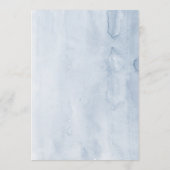 ネイビーブルーとピンクのフローラモダンのメ結婚ニュー プログラム (裏面)