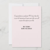 ネイビーブルーとピンクのフローラ カード (裏面)