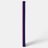 ネイビーブルーとピンクのマリンストライプ SAMSUNG GALAXYケース (左側面)