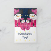 ネイビーブルーとピンクアート シーズンカード (内部)