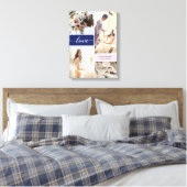 ネイビーブルーとピンクエレガントの愛結婚の写真 キャンバスプリント (インサイチュ (寝室))