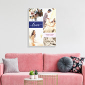 ネイビーブルーとピンクエレガントの愛結婚の写真 キャンバスプリント (インサイチュ (リビング))