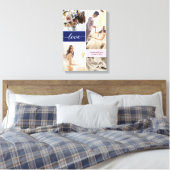 ネイビーブルーとピンクエレガントの愛結婚の写真 キャンバスプリント (インサイチュ (寝室))