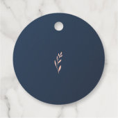 ネイビーブルーとブッシュピンクのギフトタグ フェイバータグ (裏面)