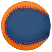 ネイビーブルーとブライトオレンジカスタムソフトボール ソフトボール (正面左)
