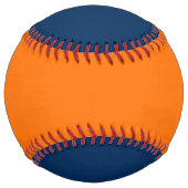 ネイビーブルーとブライトオレンジカスタムソフトボール ソフトボール (裏面)