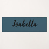 ネイビーブルーとブラックモダンクリーンな外観 ヨガマット (正面(横))