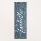 ネイビーブルーとブラックモダンクリーンな外観 ヨガマット (正面)