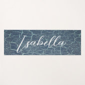 ネイビーブルーとブラックモダンクリーンな外観 ヨガマット (正面(横))