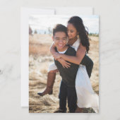 ネイビーブルーとブルゴーニュのフローラ結婚ズ セーブザデート (裏面)