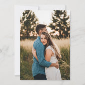 ネイビーブルーとブルゴーニュのフローラ結婚ズ 招待状 (裏面)