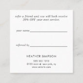 ネイビーブルーとブルゴーニュの花ジオメトリック 紹介カード (裏面)