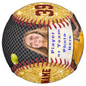 ネイビーブルーとベガスゴールド、フォト ソフトボール (正面)