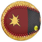 ネイビーブルーとベガス金ゴールド、フォトソフトボール ソフトボール (正面左)