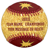 ネイビーブルーとベガス金ゴールド、フォトソフトボール ソフトボール (裏面)