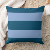 ネイビーブルーとペリウィンクルストライプの枕 クッション (ブランケット)