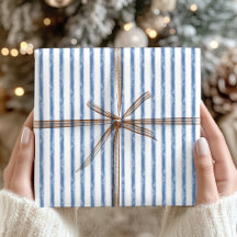 ネイビーブルーとホワイトのストライプ コーストアルクリスマス
