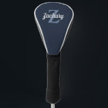 ネイビーブルーとホワイトのモノグラム 個別設定 ゴルフヘッドカバー<br><div class="desc">このパーソナライズされたドライバーカバーは、濃いネイビーブルーの背景にグレーがかった青のモノグラムと白のレトロスクリプト名が特徴です。 ゴルフが好きなパパやおじいちゃんへの父の日や誕生日のプレゼントに最適です。 当コレクションで他のゴルフアクセサリーをご覧ください。</div>