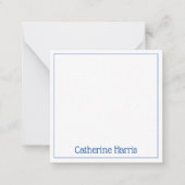 ネイビーブルーとホワイトの水玉模様のオリジナルカード ノートカード (正面)