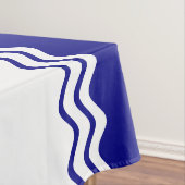 ネイビーブルーとホワイトコースタルデコールロブスター テーブルクロス (インサイチュ)
