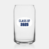 ネイビーブルーとホワイトスクールカラーズクラス年 ガラス缶 (正面)