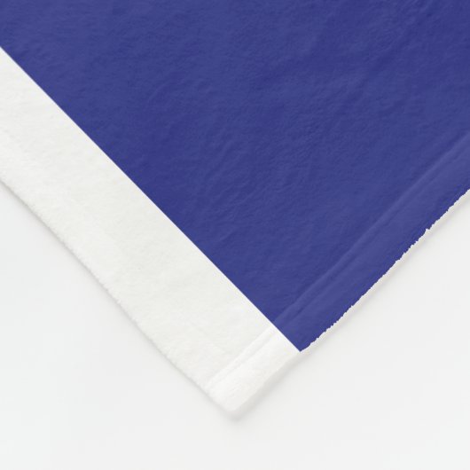 ネイビーブルーとホワイトストライプのパターン フリースブランケット (角)