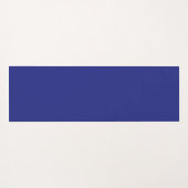 ネイビーブルーとホワイトストライプのパターン ヨガマット (裏面(横))