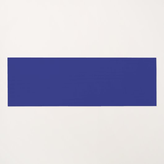 ネイビーブルーとホワイトストライプのパターン ヨガマット (裏面(横))