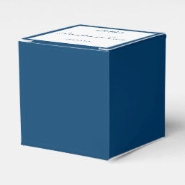 ネイビーブルーとホワイトストライプフローラアクセント付きボックス フェイバーボックス