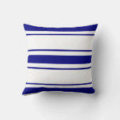 ネイビーブルーとホワイトストライプ クッション (裏面)