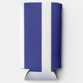 ネイビーブルーとホワイトストライプ スリム缶クーラー (正面)