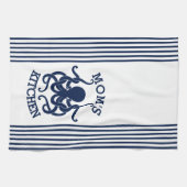 ネイビーブルーとホワイトタコとストライプタコの組み合わせ キッチンタオル (横)