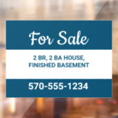 ネイビーブルーとホワイトハウスのオーナーによる販売 ウィンドウサイン (シート2)