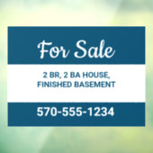 ネイビーブルーとホワイトハウスのオーナーによる販売 ウィンドウサイン (シート3)