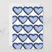 ネイビーブルーとホワイトバルーン1st誕生日 招待状 (裏面)