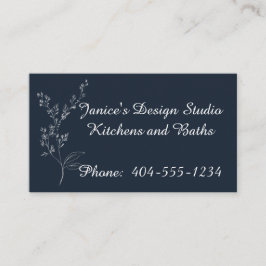 ネイビーブルーとホワイトプロフェッショナル名刺 名刺