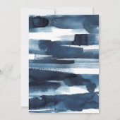 ネイビーブルーとホワイトマリンボーイベビーシャワー 招待状 (裏面)