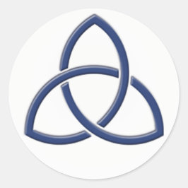 ネイビーブルーとホワイトラブノット結婚ズシール ラウンドシール