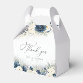 ネイビーブルーとホワイトローゼベビーシャワーお気に入りボックス フェイバーボックス (裏面サイド)