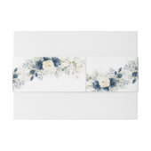 ネイビーブルーとホワイトロー結婚ズ 招待状ベリーバンド (裏面例)