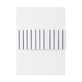 ネイビーブルーとホワイト航海ののストライプ|モノグラム 招待状ベリーバンド (裏面例)