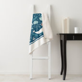 ネイビーブルーとホワイト航海の海パターン少年 シェルパブランケット (インサイチュ)